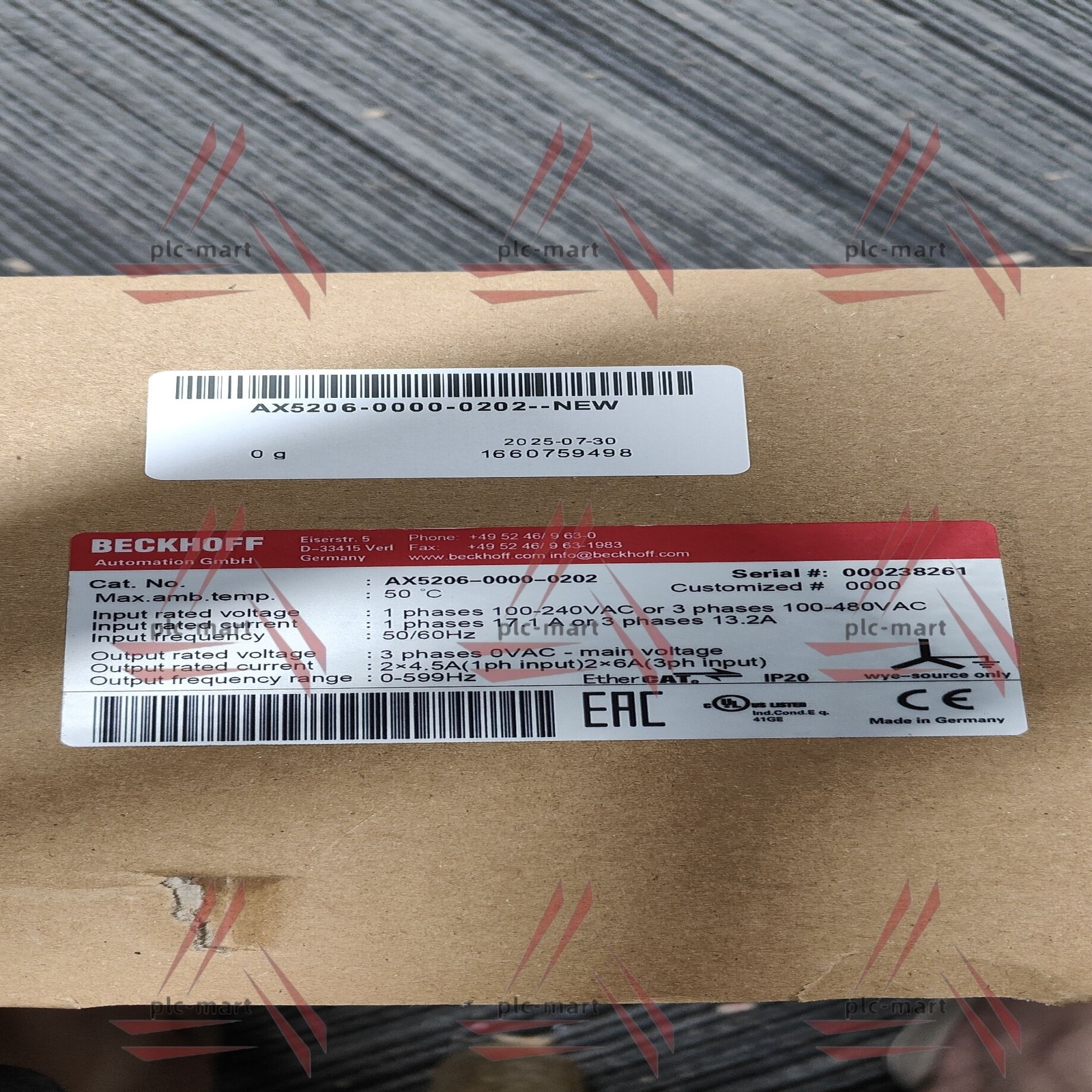 1PC Free shipping NEW AX5206-0000-0202 1 Year warranty