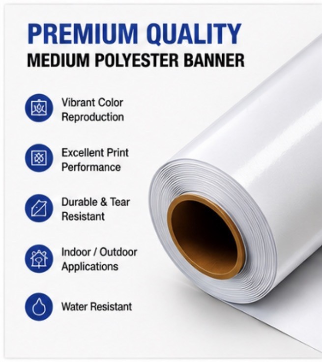 60” x 150FT Medium Polyester Banner canvas Roll Solvent UV Latex Printable
