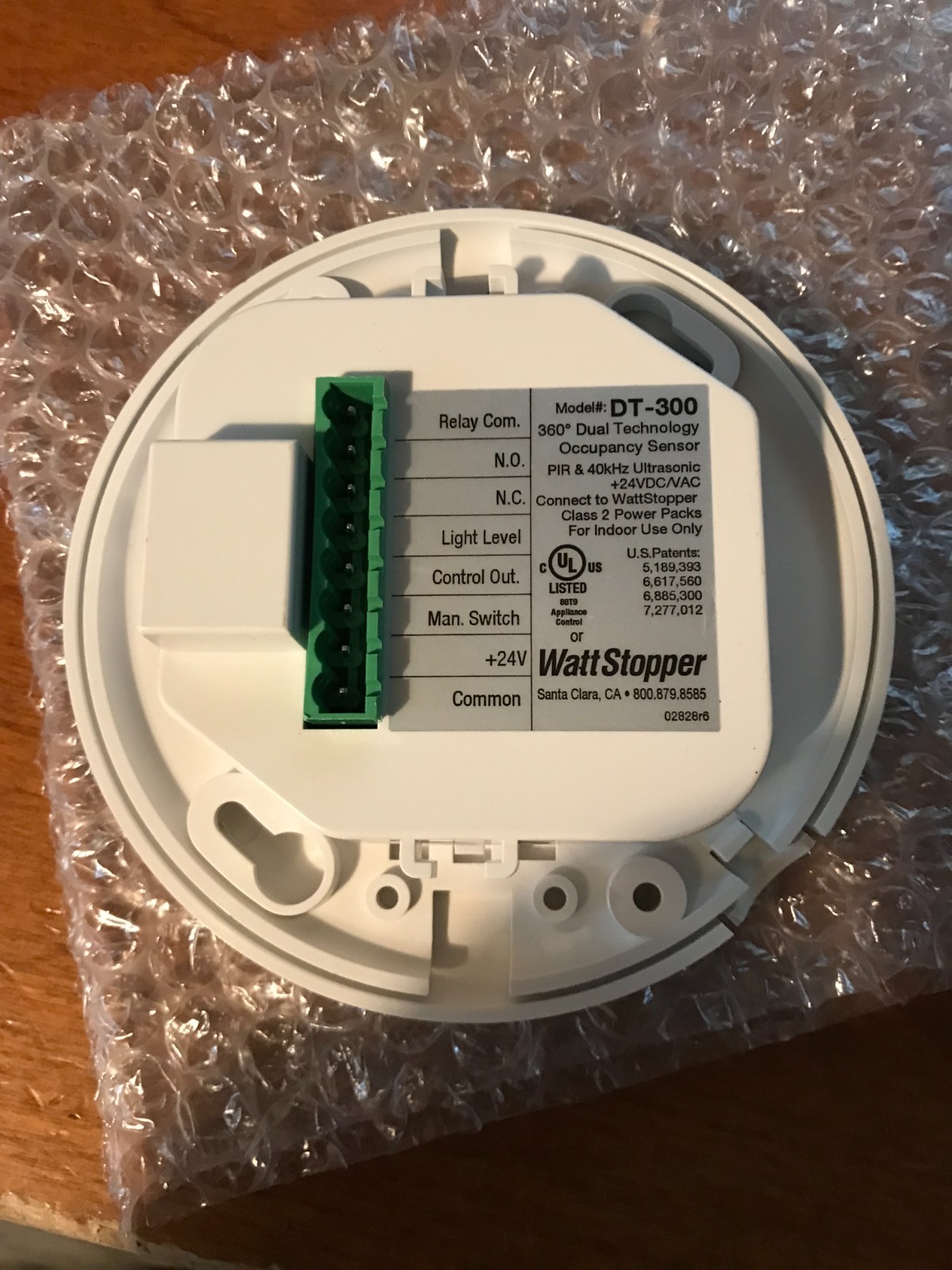 WattStopper DT-300 360 Degree Coverage Ceiling Dual Tech Occ. Sensor