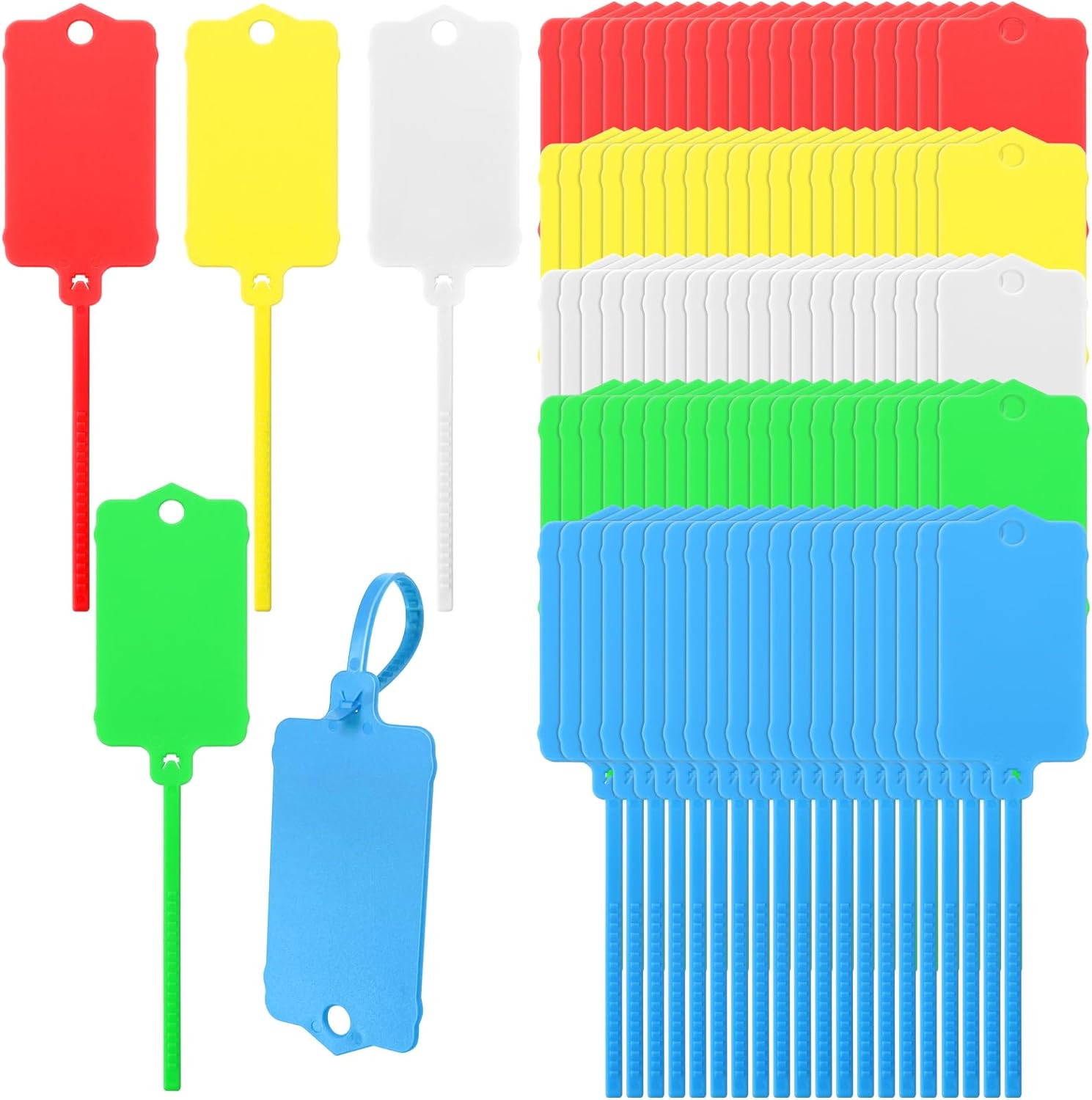 100 PCS Plastic Shipping Tags,1.46″ X 2.48″, Waterproof Labels Writable Hanging