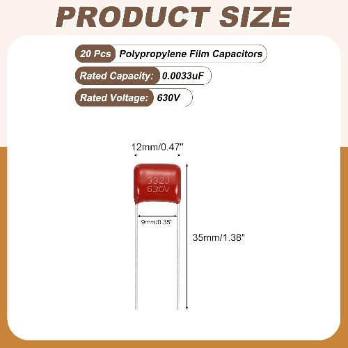 20 Pcs Metallized Polyproylene Film Capacitors
