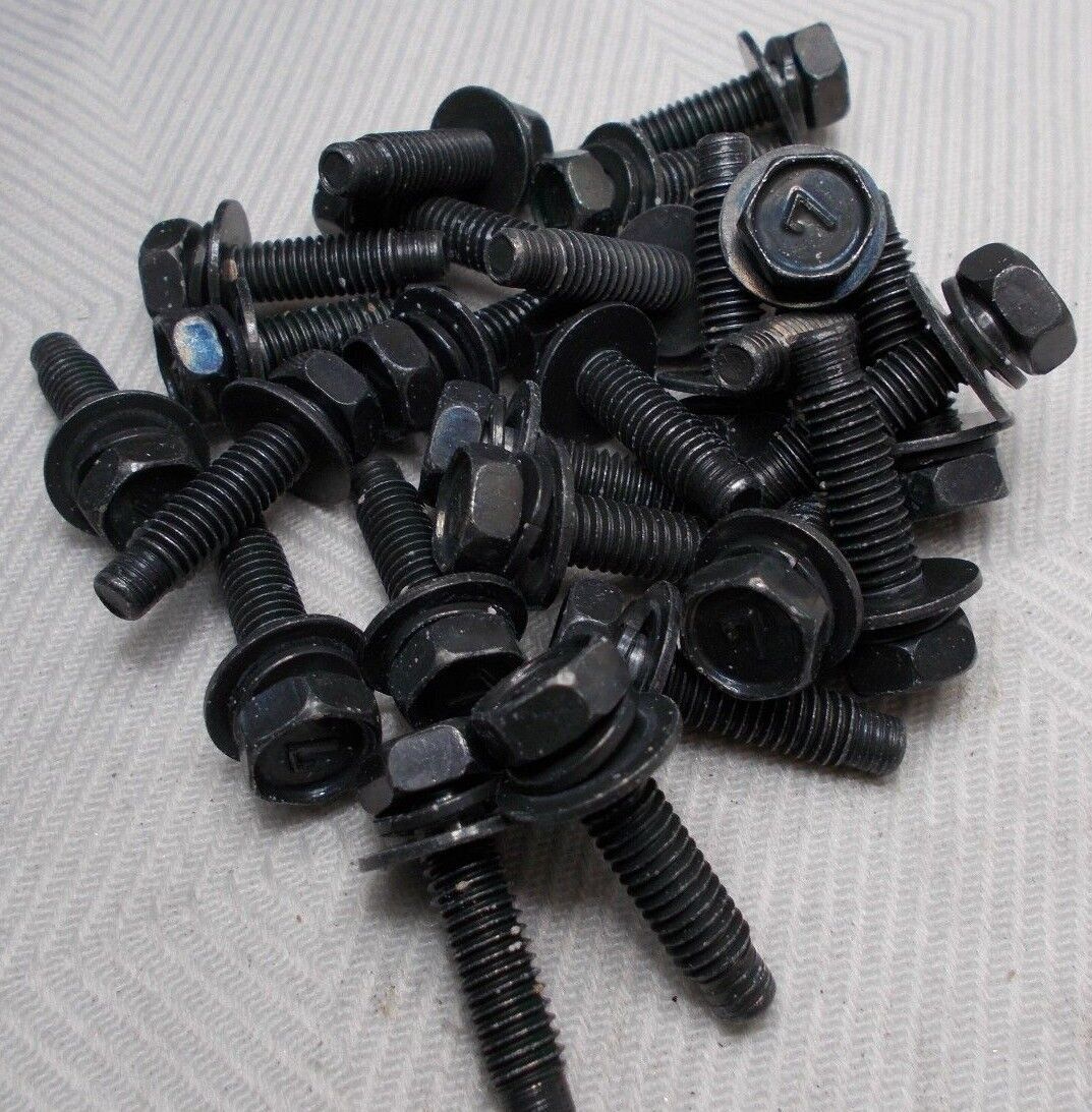 M6 6mm X 1.00 Coarse X 16mm Thread Hex Washer Head Bolt Lot Of 25 Bolts