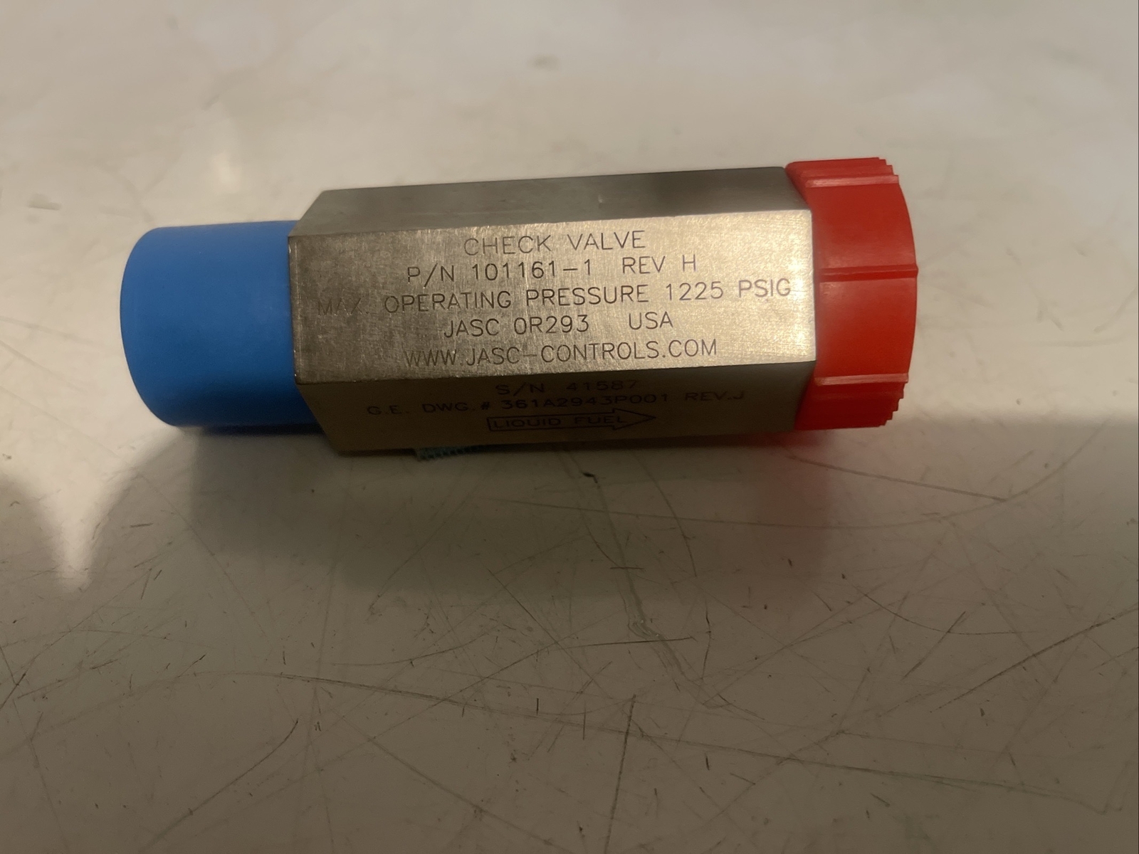 JASC CHECK VALVE (P/N: 101161-1