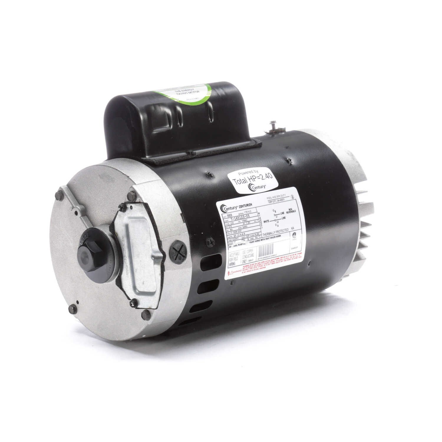 Century B808 Electric Motor 2 HP 3600 Rpm 1PH 208-230 Volt 56C Frame