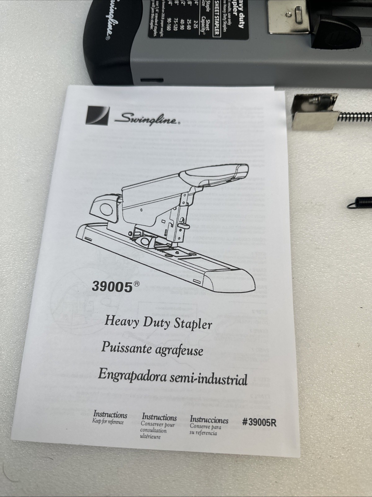Swingline Heavy Duty Stapler, 160 Sheet Capacity, Jam Free, 160, Black/Gray