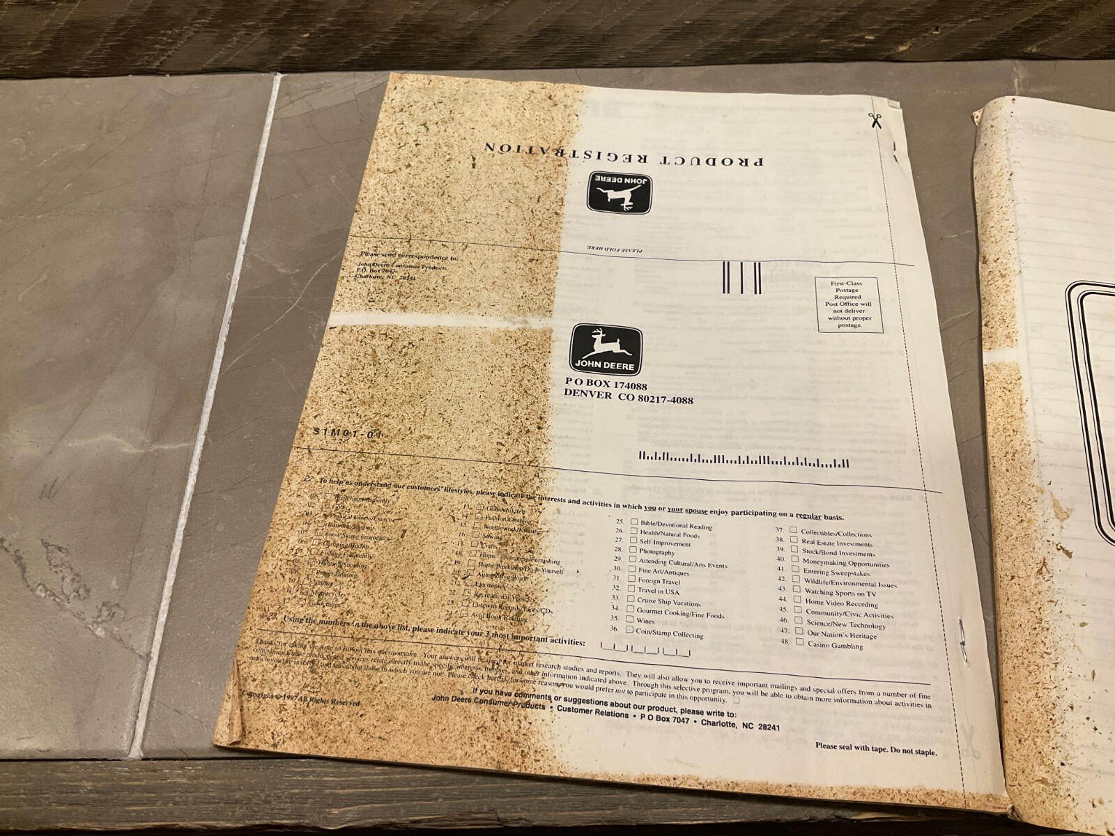John Deere T30C Owner’s Manual & T30C, T30S Parts List Manual