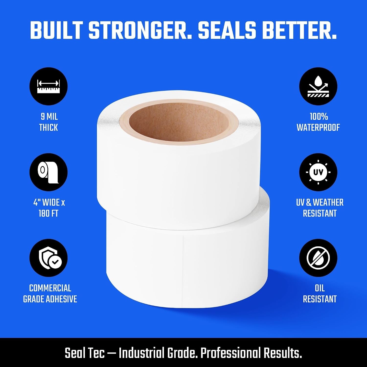 Seal Tec Vapor Barrier Tape 4″ x 180′ 9 Mil White Crawl Space Seam Tape