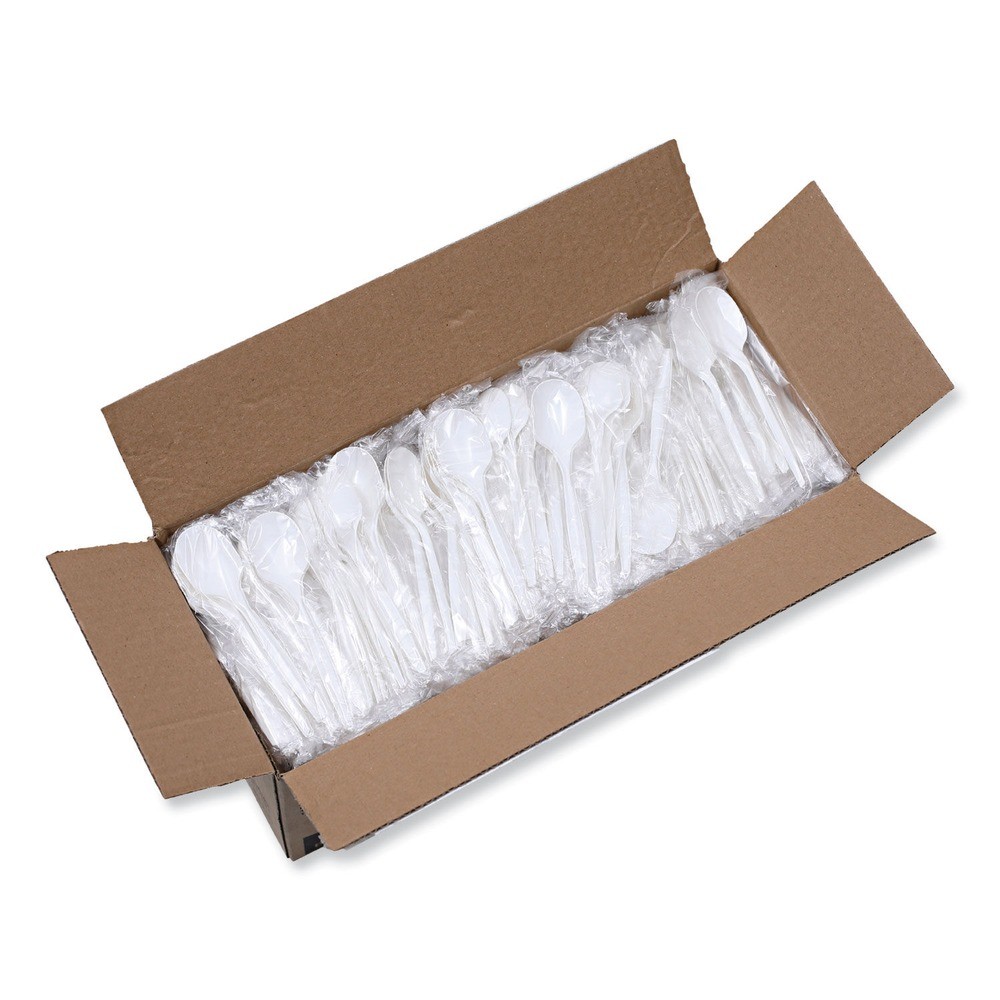 Boardwalk SSHWPPWIW Heavyweight Wrapped Soup Spoons – White (1000/CT) New