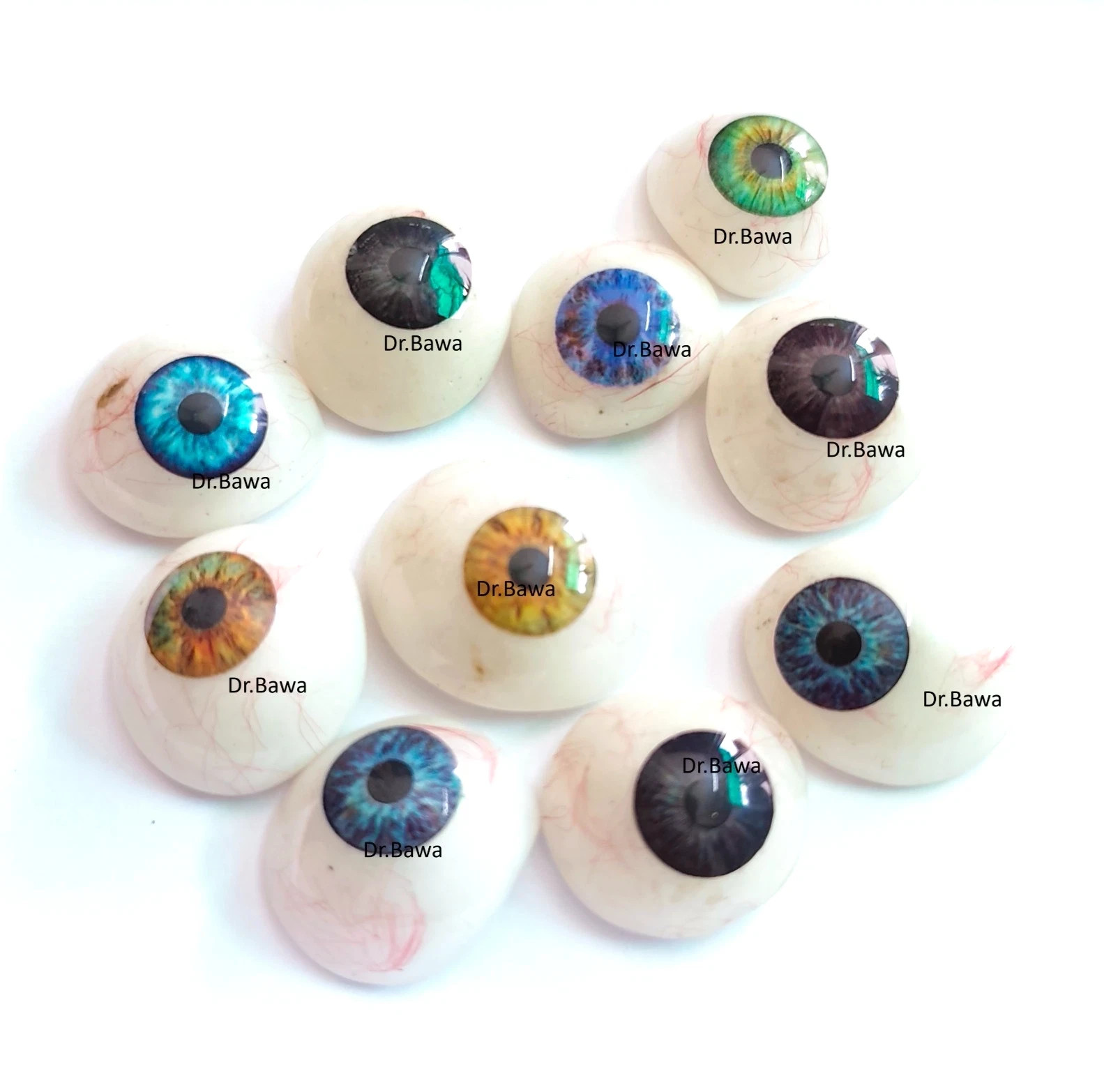 Mixed Prosthetic Eyes Artificial Ocular Collection Medical Training Lot Of 50PC