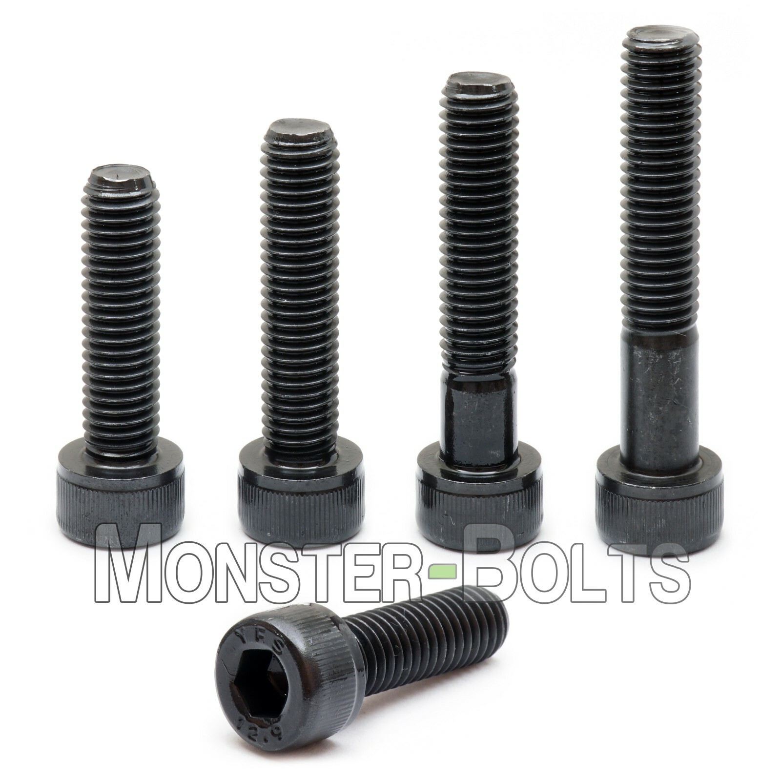 M10 Socket Head Cap Screws, 12.9 Alloy Steel w/ Black Oxide DIN 912, Coarse 1.50