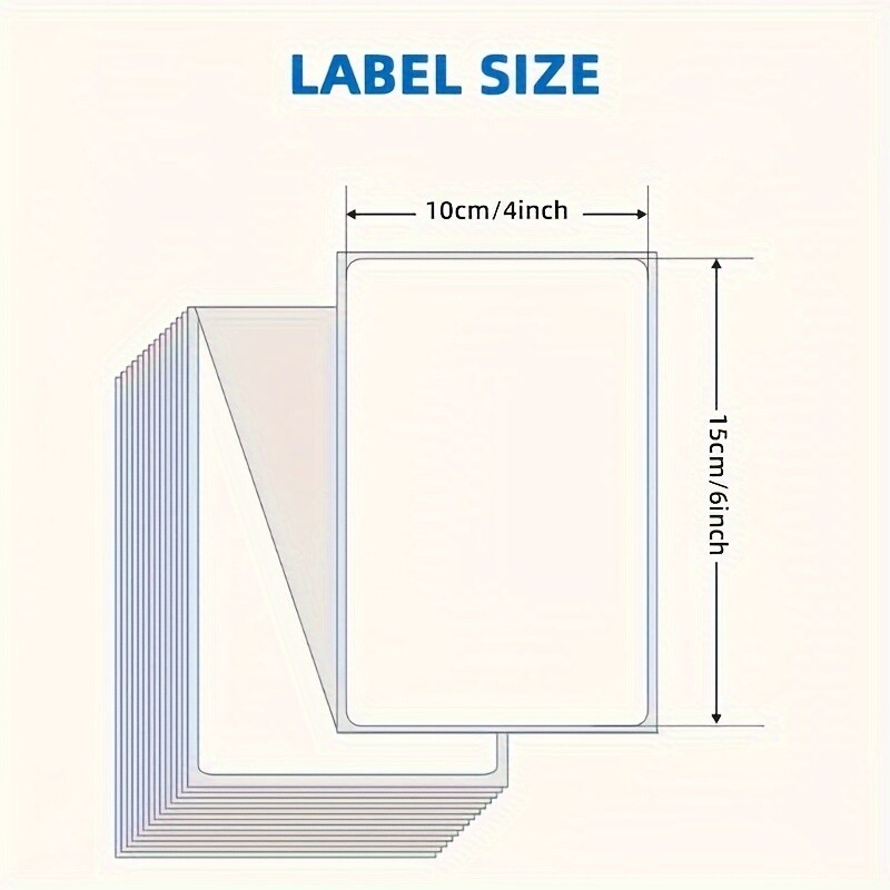 500-4000 Fanfold 4 x 6 Direct Thermal Labels White Perforated Shipping Labels