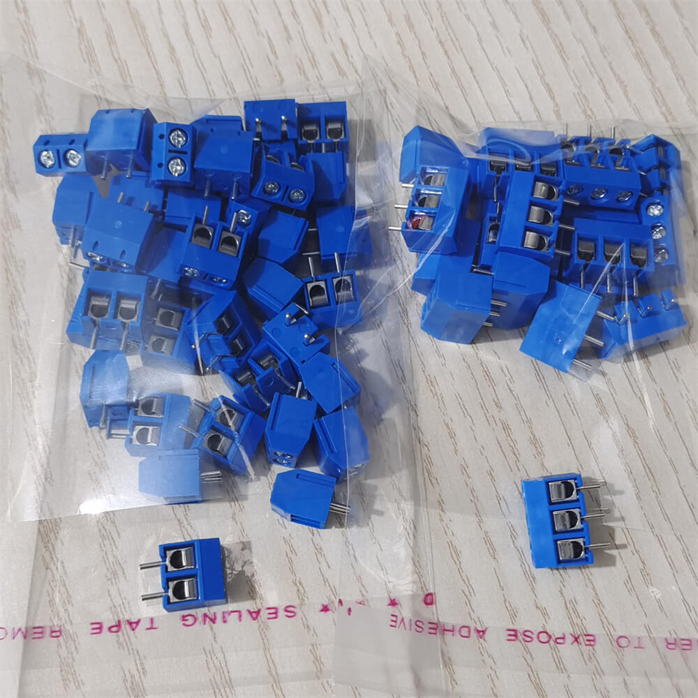 60Pcs Blue KF301-2P/3P PCB Mount Screw Terminal Block Connector 2/3Pin 5mm Pitch
