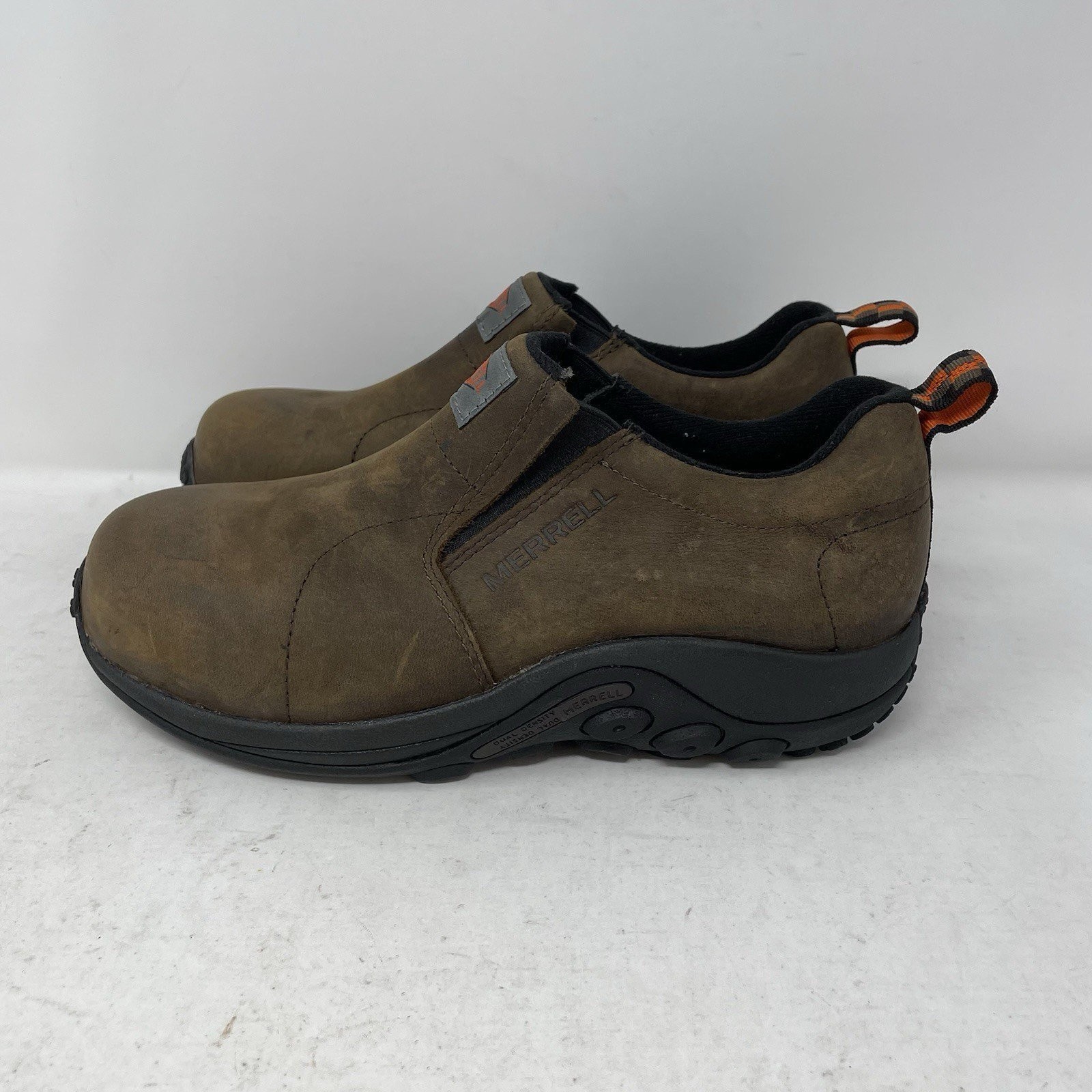 Merrell Jungle Moc Toe Work Shoes Brown Suede Slip On CT Men’s Size 7W