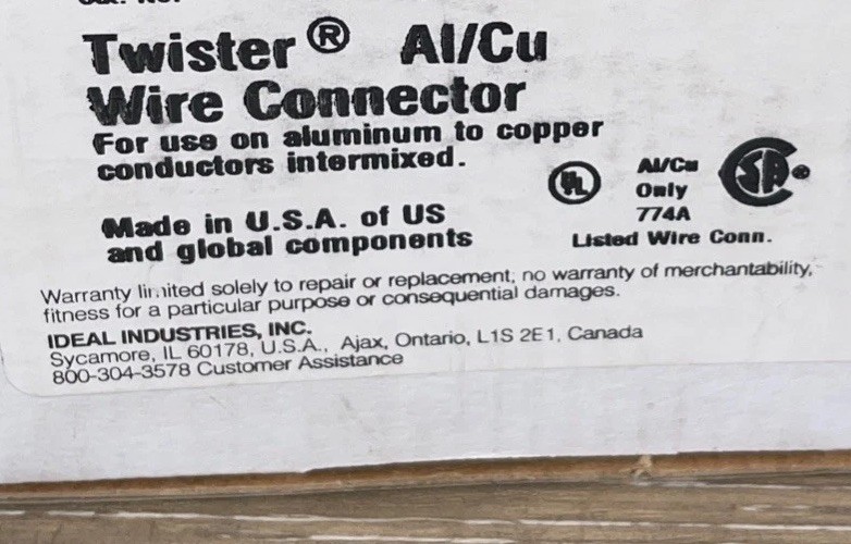 Ideal 25pcs Al/Cu Wire Connectors Aluminum to Copper – Purple