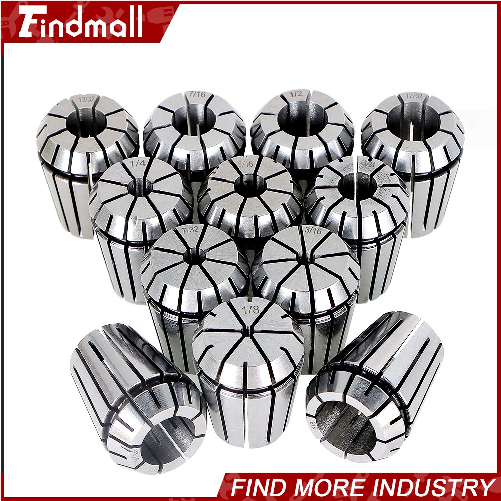 Findmall 12Pcs ER25 1/8″-5/8″ Spring Collet Set for Engraving Milling Lathe Tool
