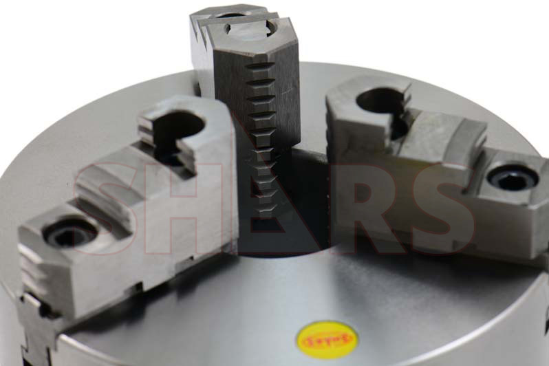 8″ 3 Jaw Self Centering Plain Back Lathe Chuck Reversible .0039″ TIR Cert R[