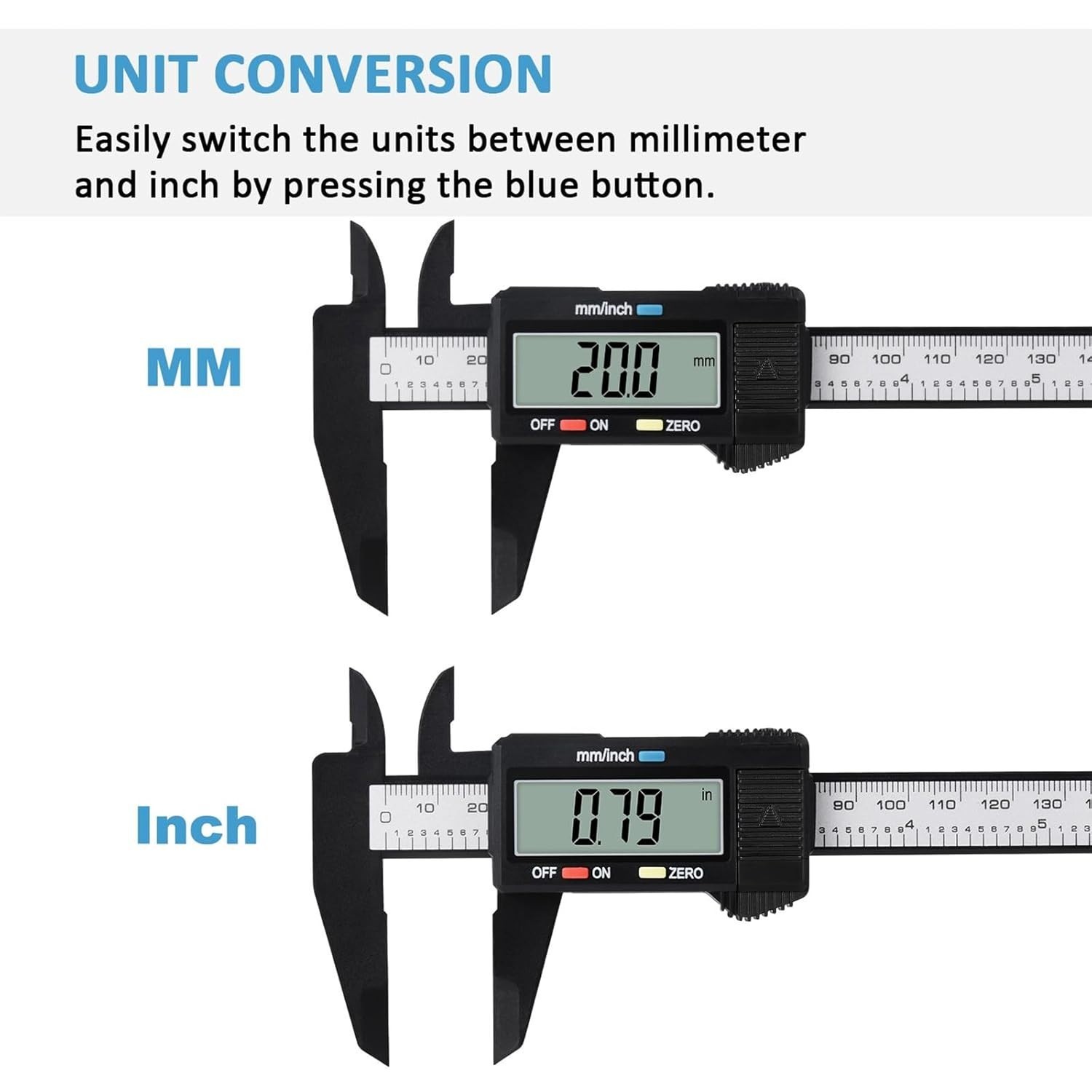 Large LCD Digital Caliper 0-6» – Perfect for DIY Projects & Precision Measuring