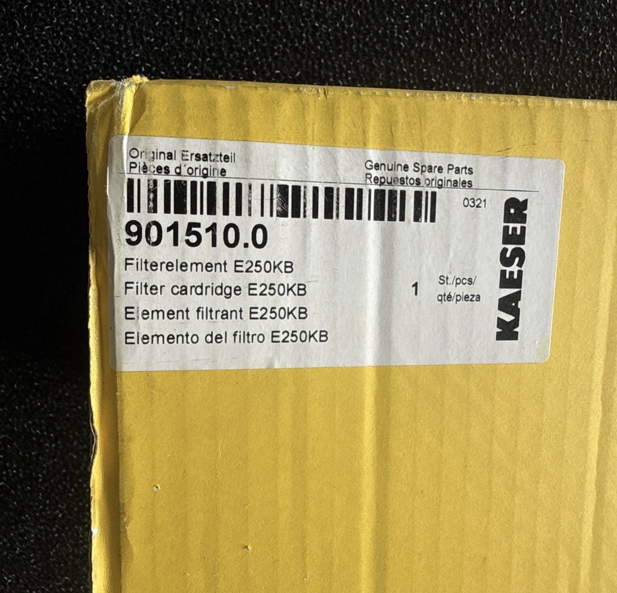 Kaeser air Compressor OEM E250KB 901510.0 filter element cartridge kit