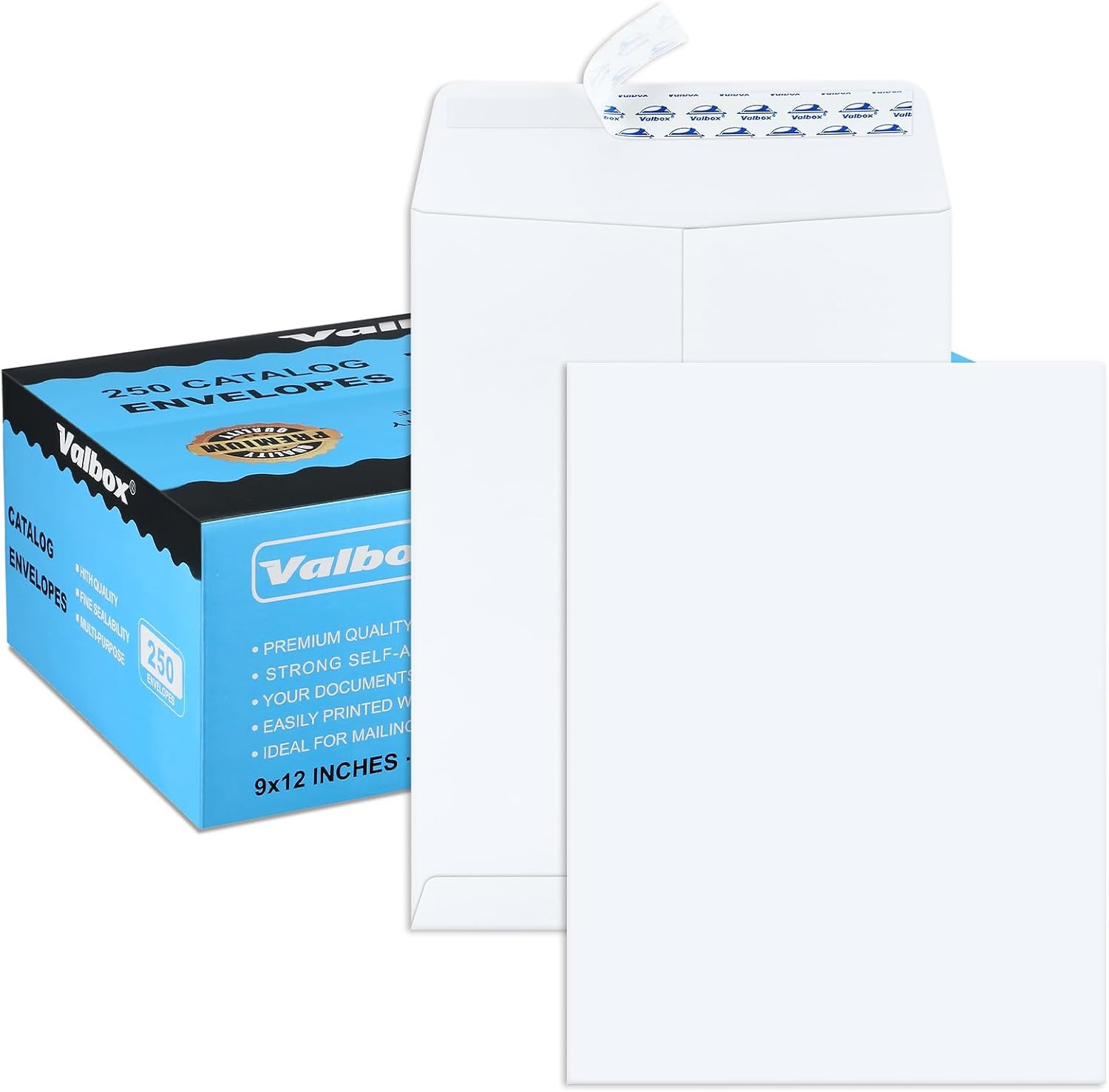 250 Count Self-Seal Brown Kraft Security Envelopes 6×9 Inches