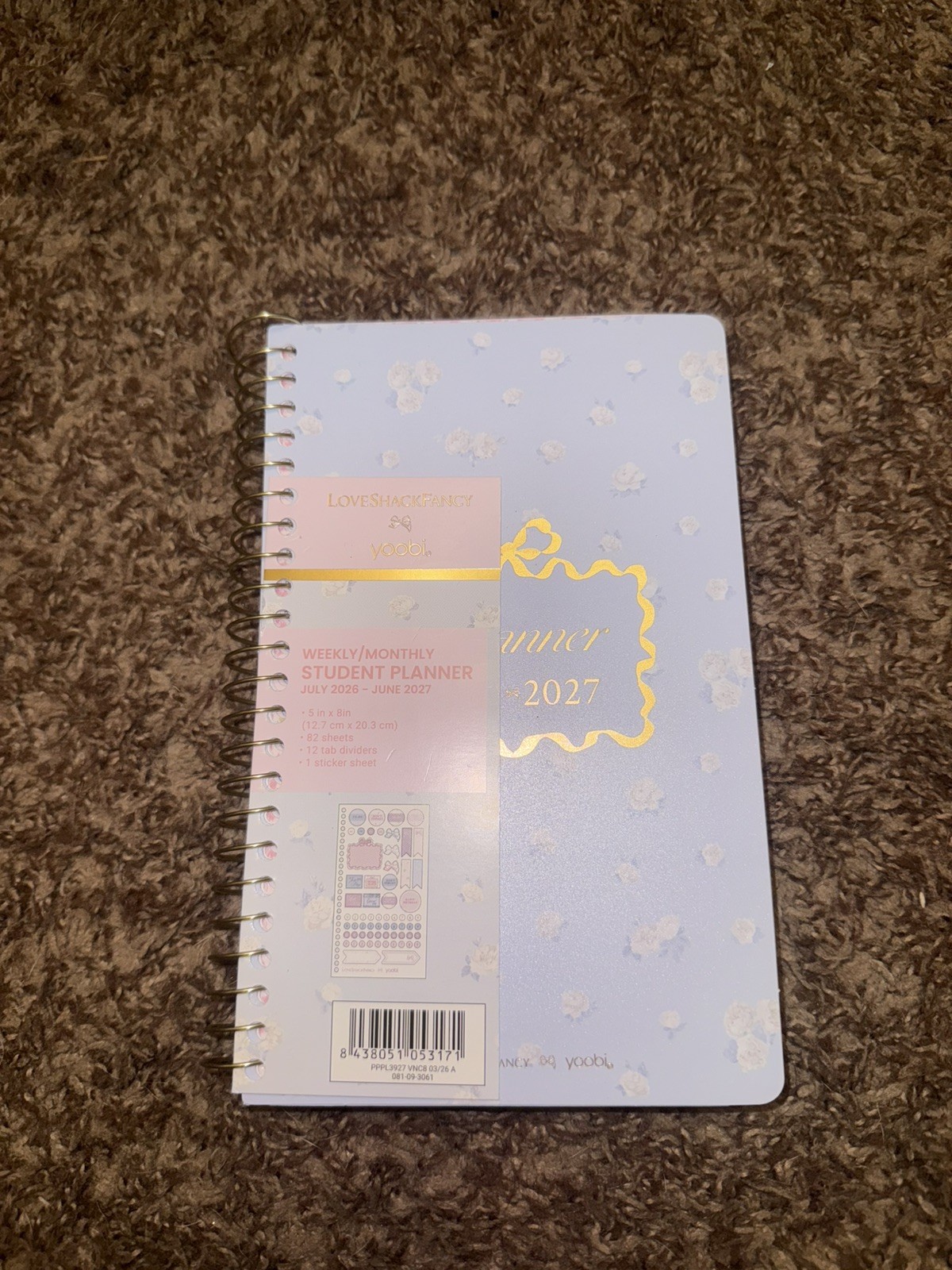 LoveShackFancy x Target Yoobi Monthly & Weekly Planner Breezy Blue