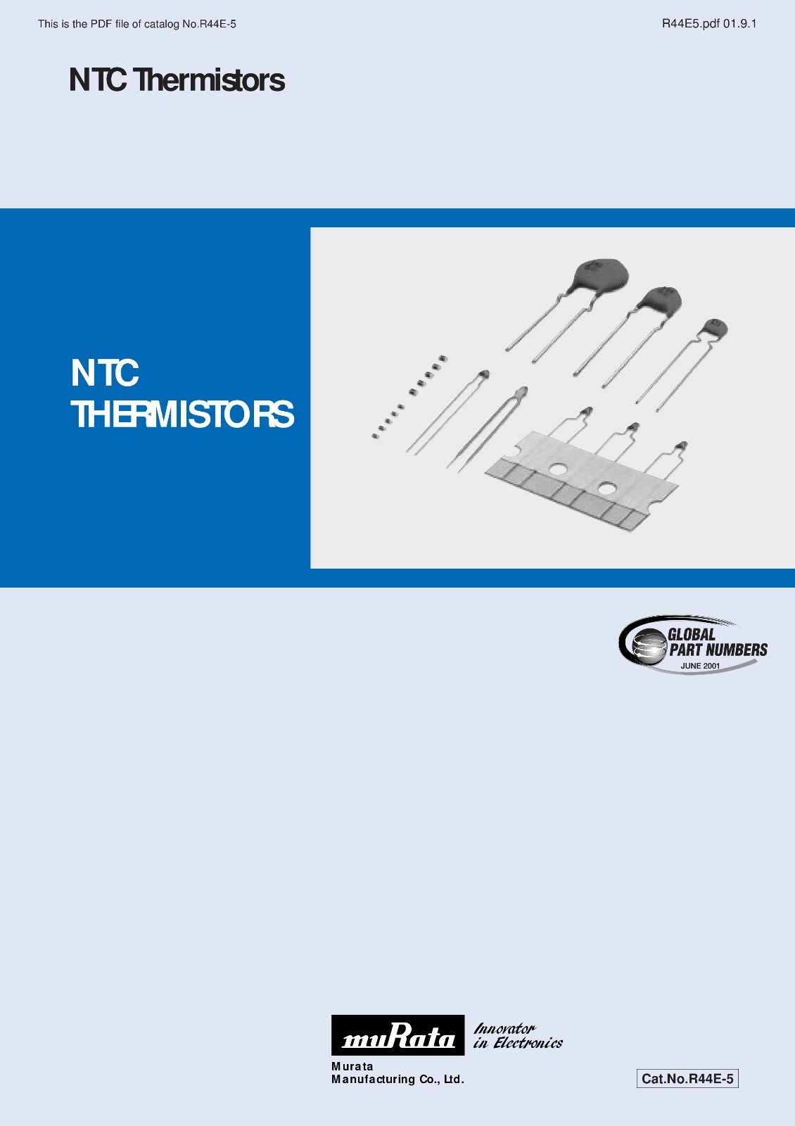 Murata Thermistor – 100 kohm @ 25 C – NTC – B Constant – NTSA0WF104F – Small