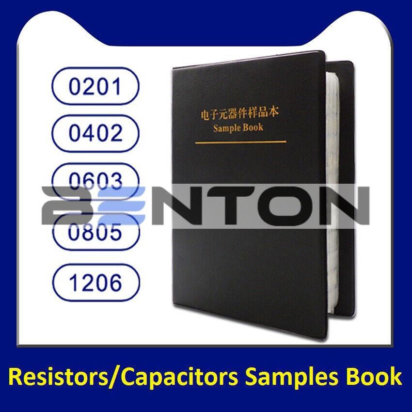 SMD/SMT Resistors/Capacitors Samples Book Assorted Kit 0201/0402/0603/0805/1206