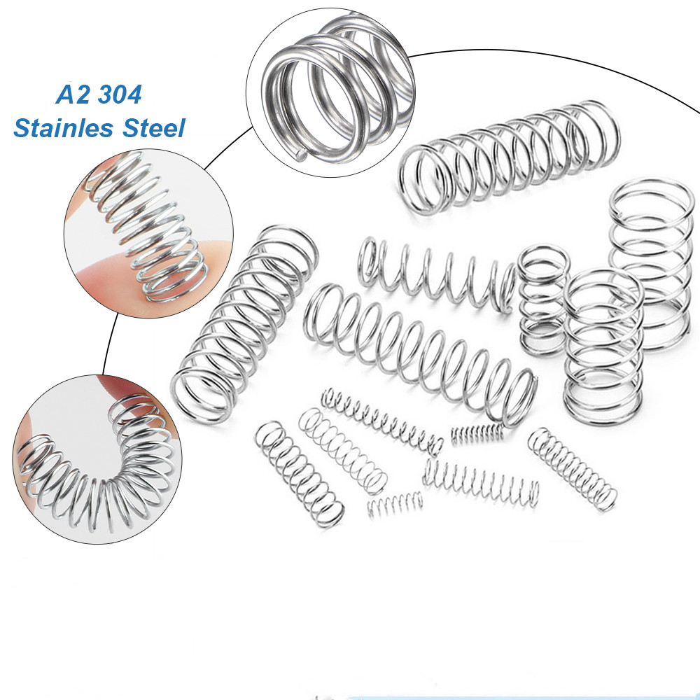0.3mm Wire Dia. 2/3/4/5/6mm Outside Dia. Compression Spring 304 Stainless Steel