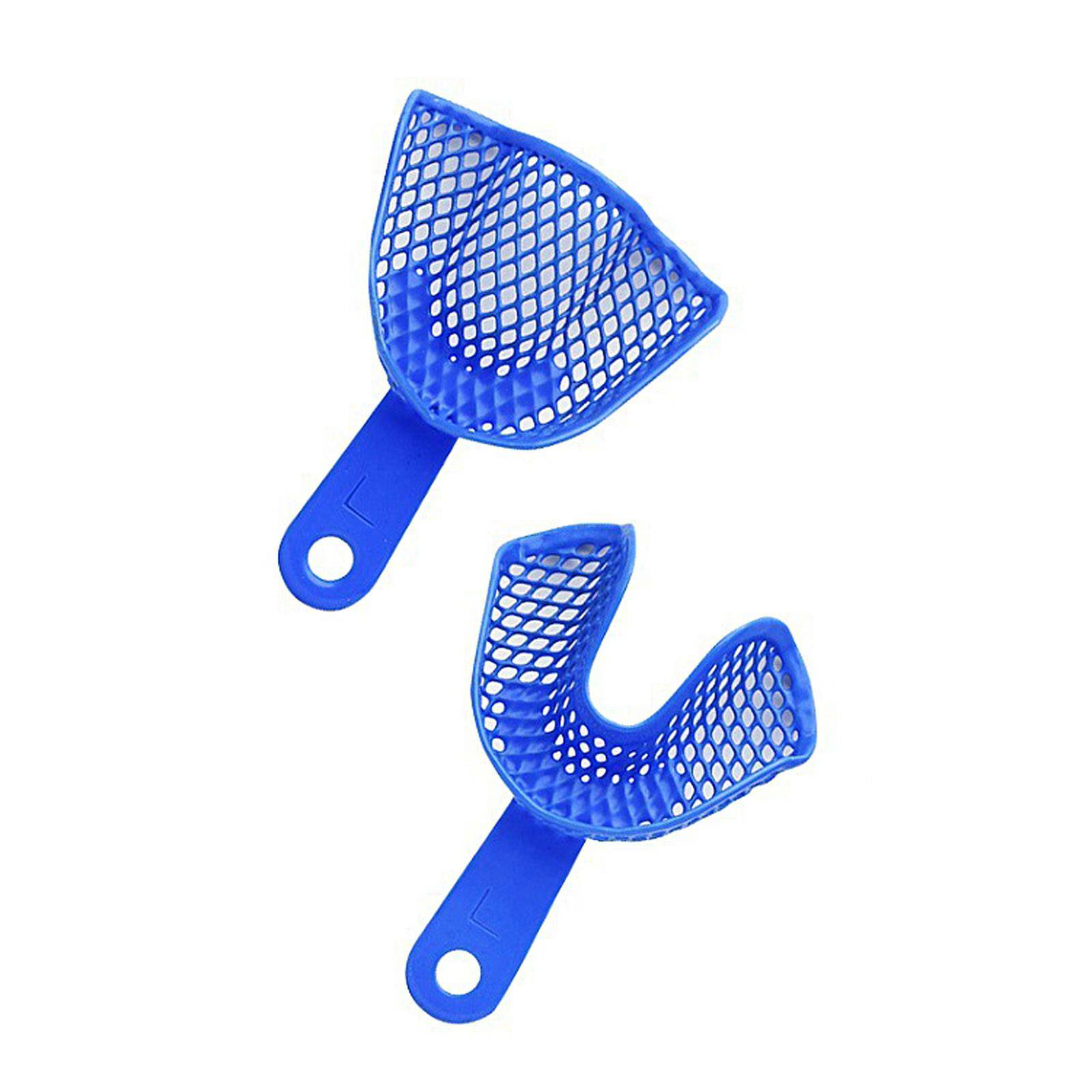 2-10pcs Dental Orthodontic Implant Impression Trays with Hole L M S Upper Lower