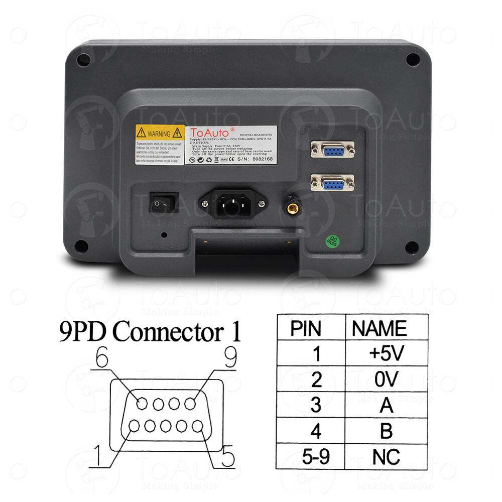 ToAuto 12″ 36″ Linear Scale 2 Axis DRO Digital Readout for Bridgeport 9X48 Table