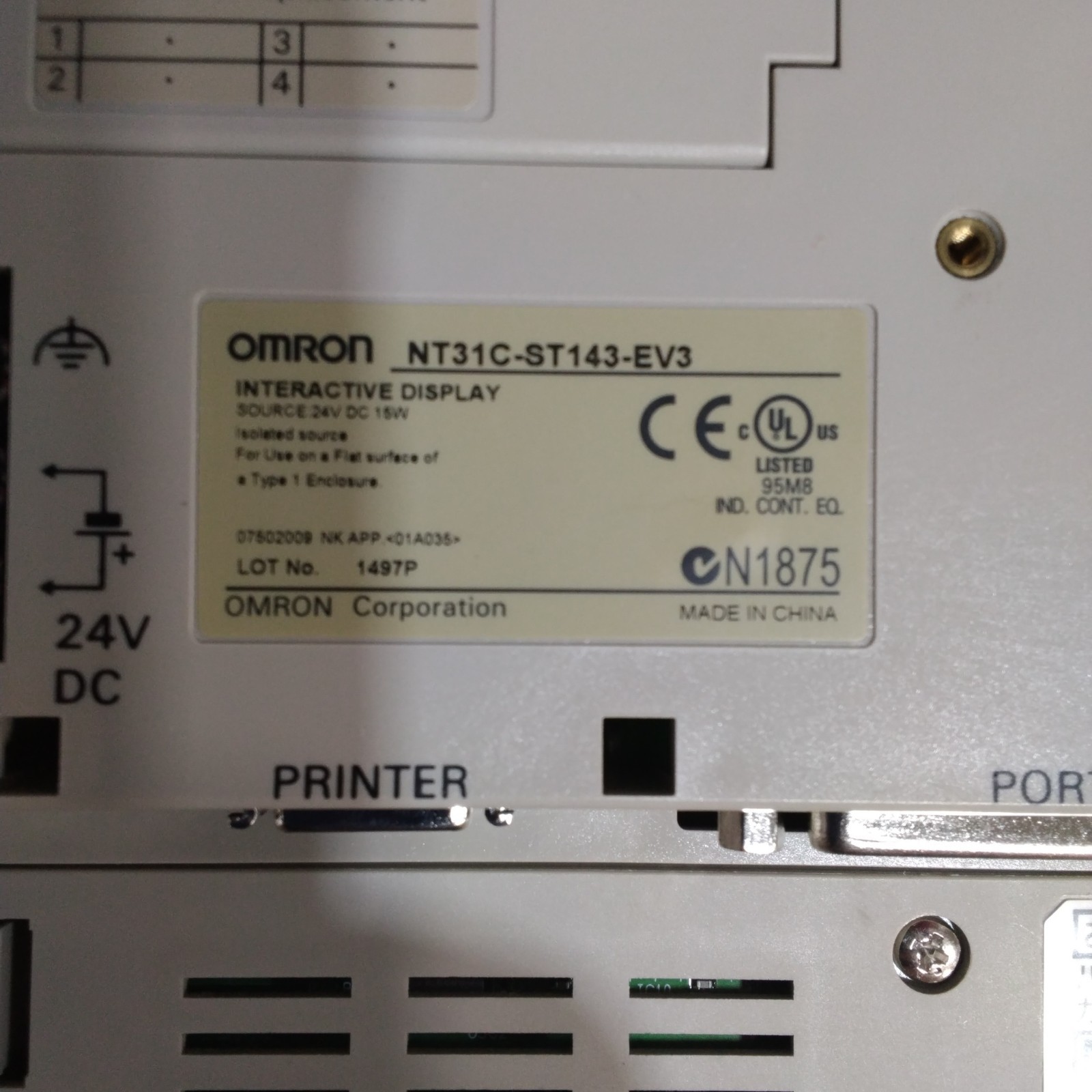Omron NT31C-ST143-EV3 Touch Screen Panel