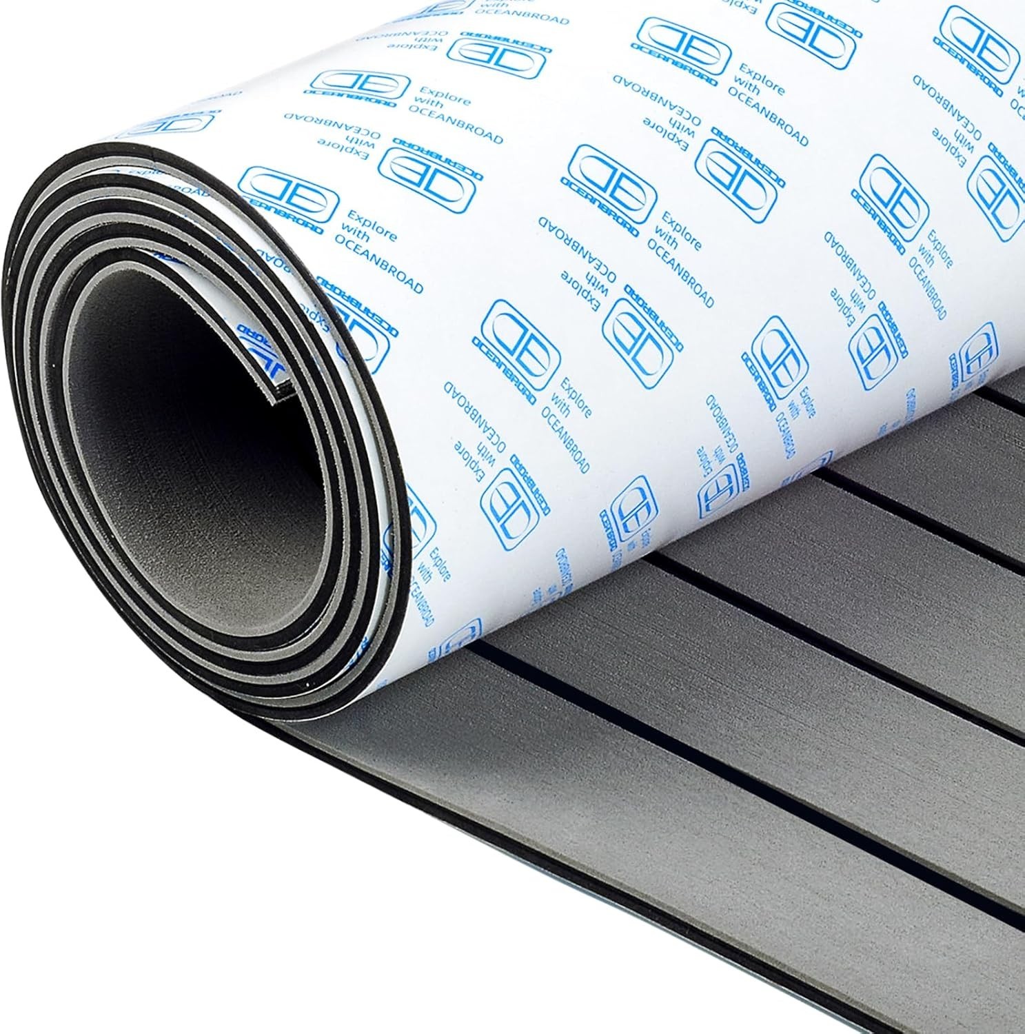 Boat Flooring EVA Foam Self-Adhesive 96»x45.6»/36»/28.8»/16.8» Faux Teak…
