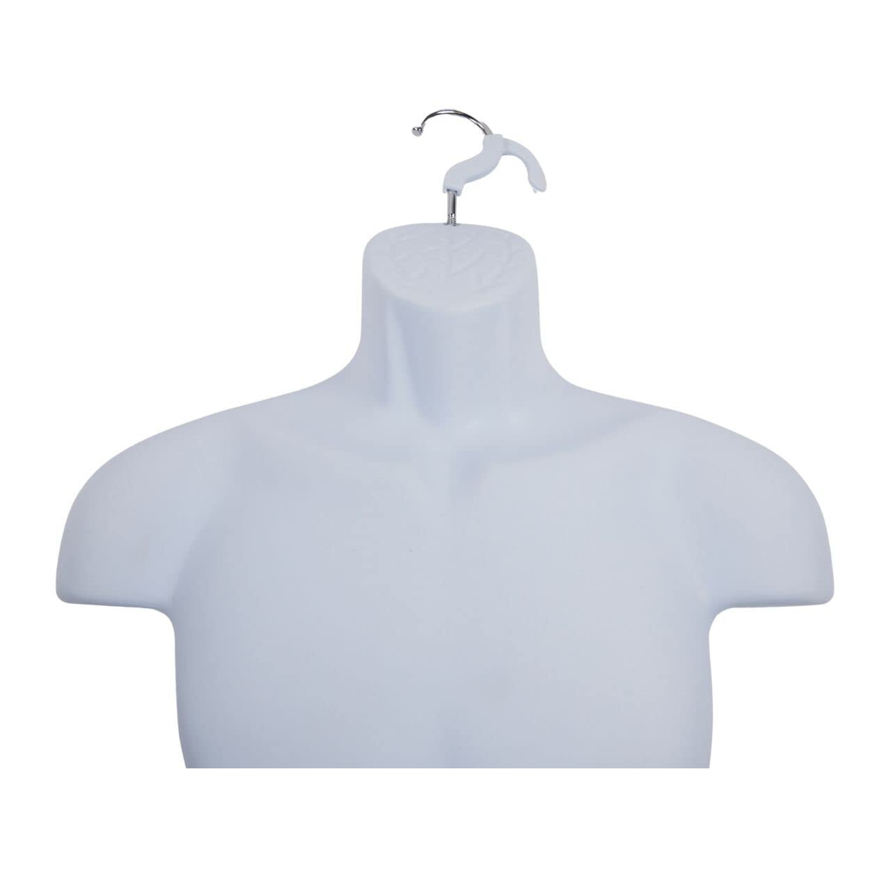 Clothing Display Torso Form Fits S – L Hanging Male Mannequin White Hollow Back