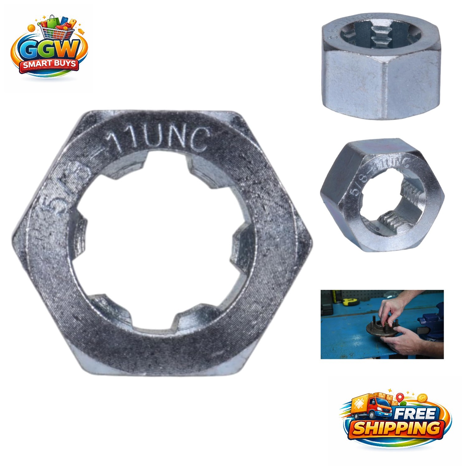 High Carbon Steel Rethreading Die 5/8-11 NC – For Restoration of Threads