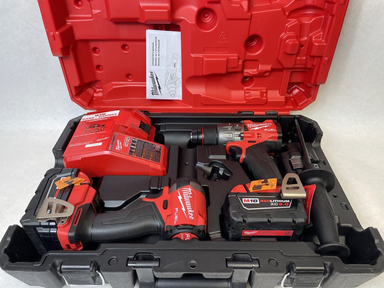Milwaukee 3697-22 18V 2 Tool Combo Kit W/ Case