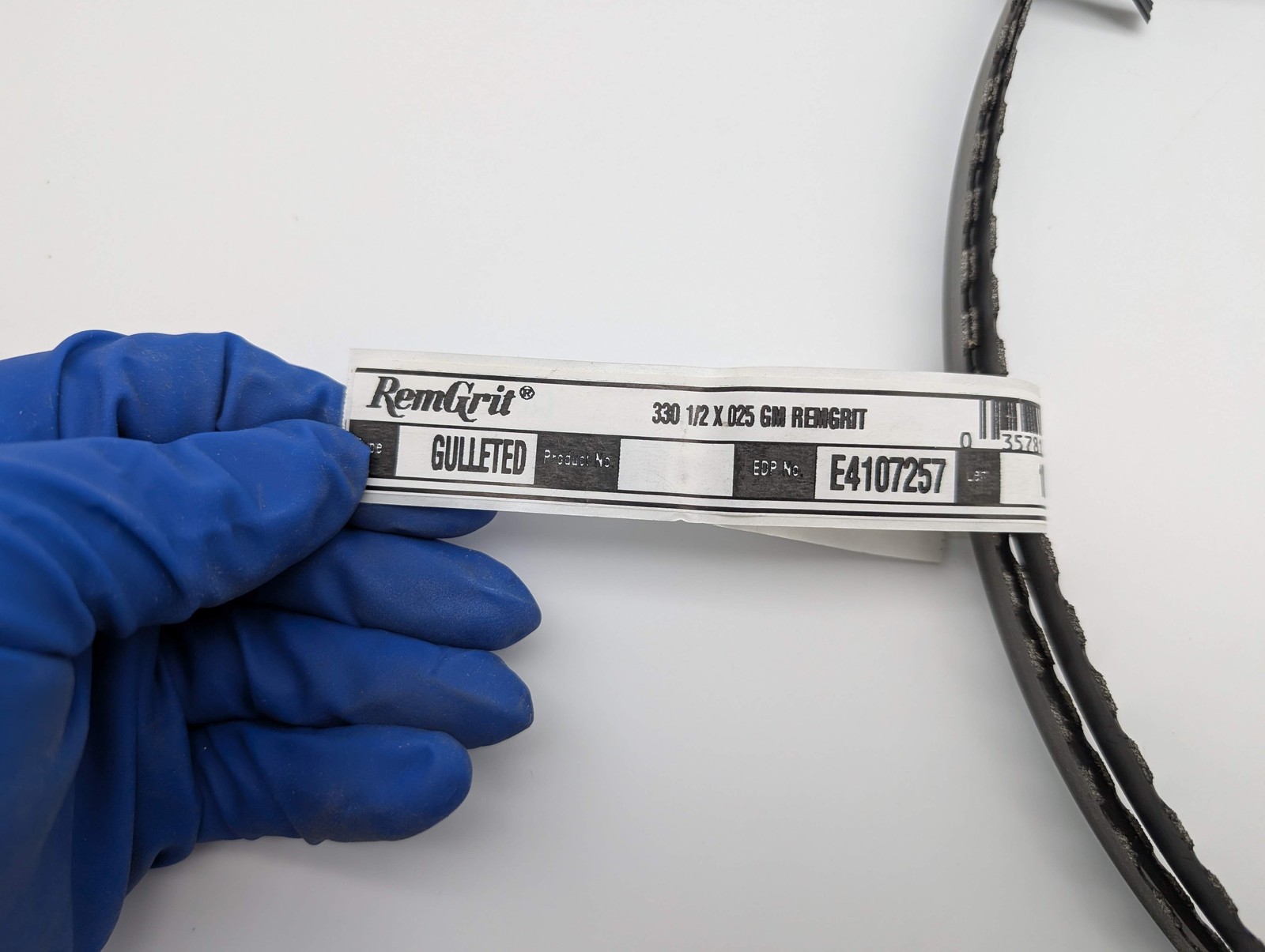 RemGrit Band Saw Blade 10ft 10in L x 1/2in W x .025in T Gulleted Carbide Grit