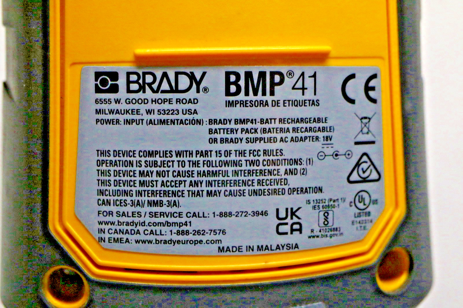 Brady BMP41 Portable Label Printer With Rechargeable Battery
