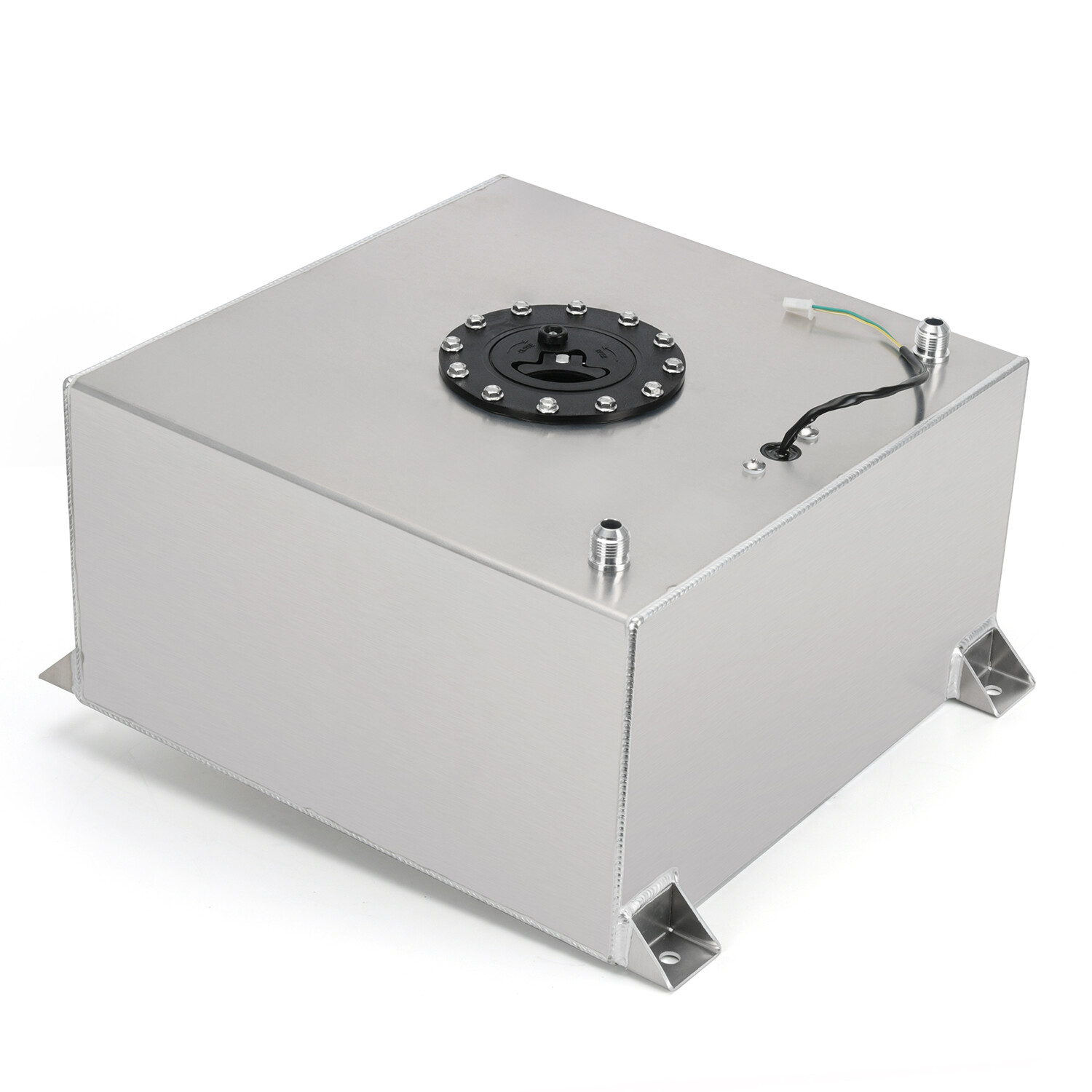 40L Litre 10 Gallon Aluminum Fuel Surge Cell Tank w/Cap Plug Sensor Foam Inside