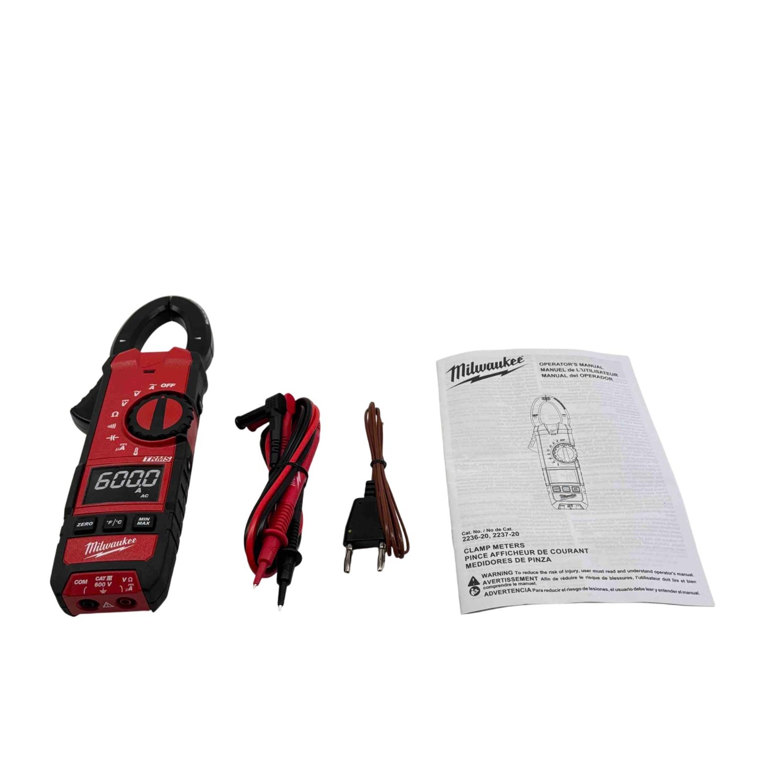 Milwaukee 2237-20 600V AC/DC Digital Clamp Meter HVAC/R