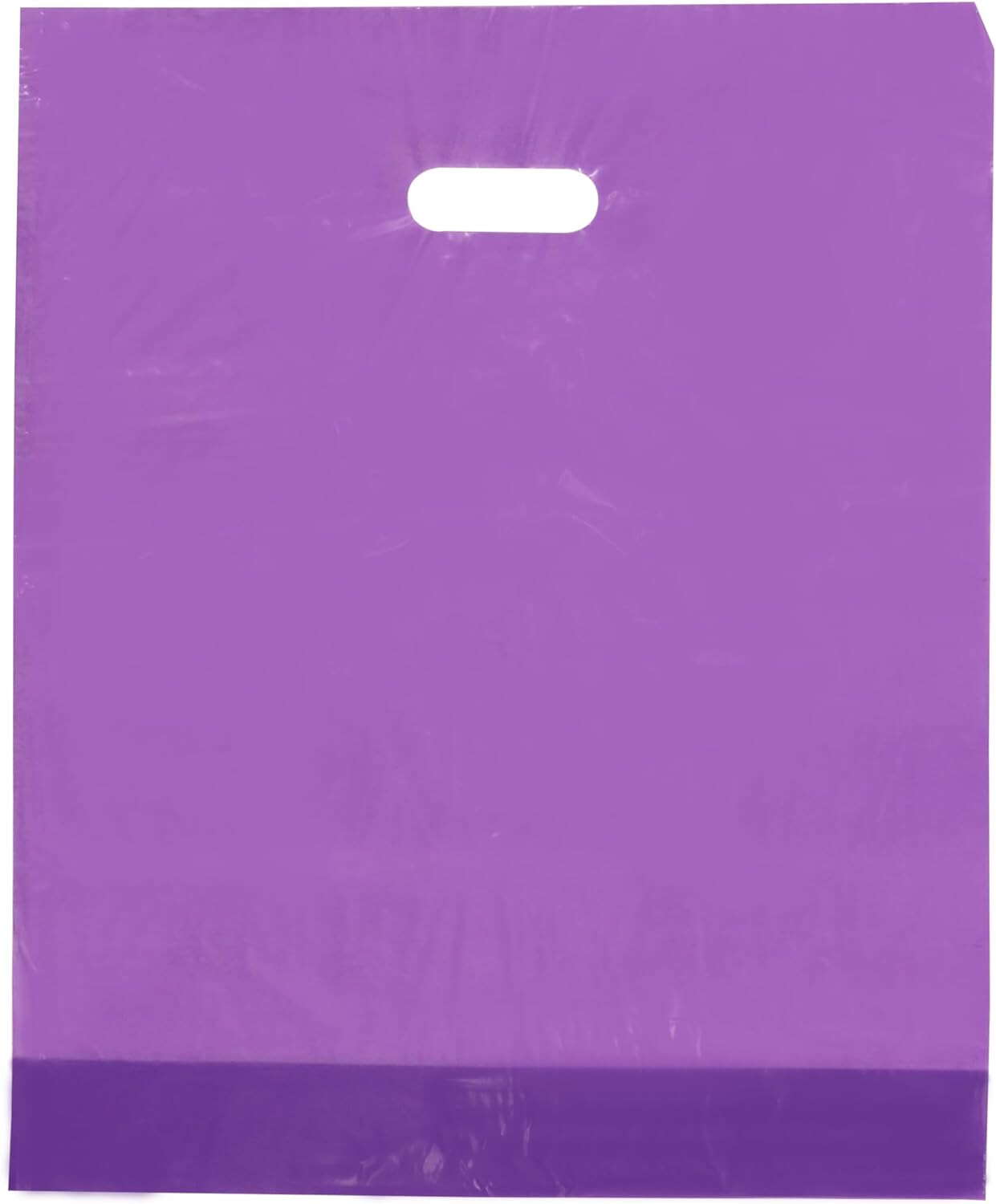 Plastic Bags 500 Purple Shopping Merchandise Die Cut Handles 15 x 18″ x 4″