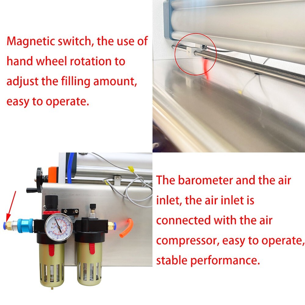 TECHTONGDA 1000-5000ml 1 Nozzle Paste Liquid Oil Fill Machine 110V Piston Filler