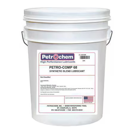 Petrochem Petro-Comp 68-005 Compressor Oil, 5 Gal., Pail, Mineral Oil