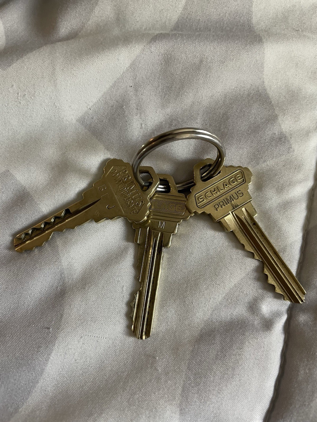 Lot of 3 Schlage Primus Padlocks Brass High Security Keyed Alike w/ Keys C Key