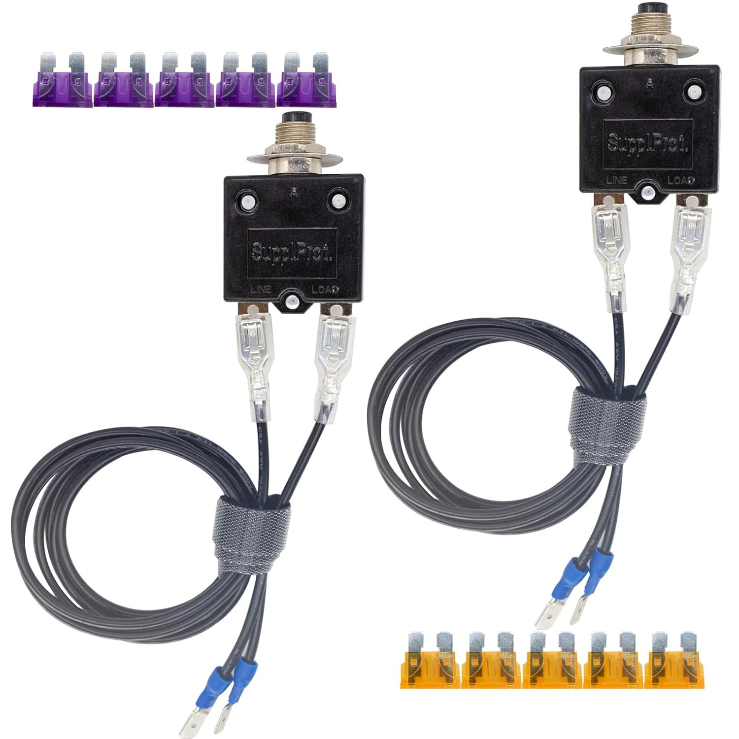 2Pack Circuit Breakers- 3A/5A Resettable Fuse Kit Professional HVAC Tool Circuit