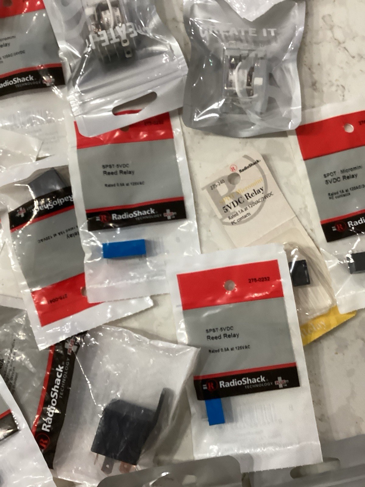 Potentiometer Relays Motor Speakers Piezo Buzzer Lot Radio shack NOS