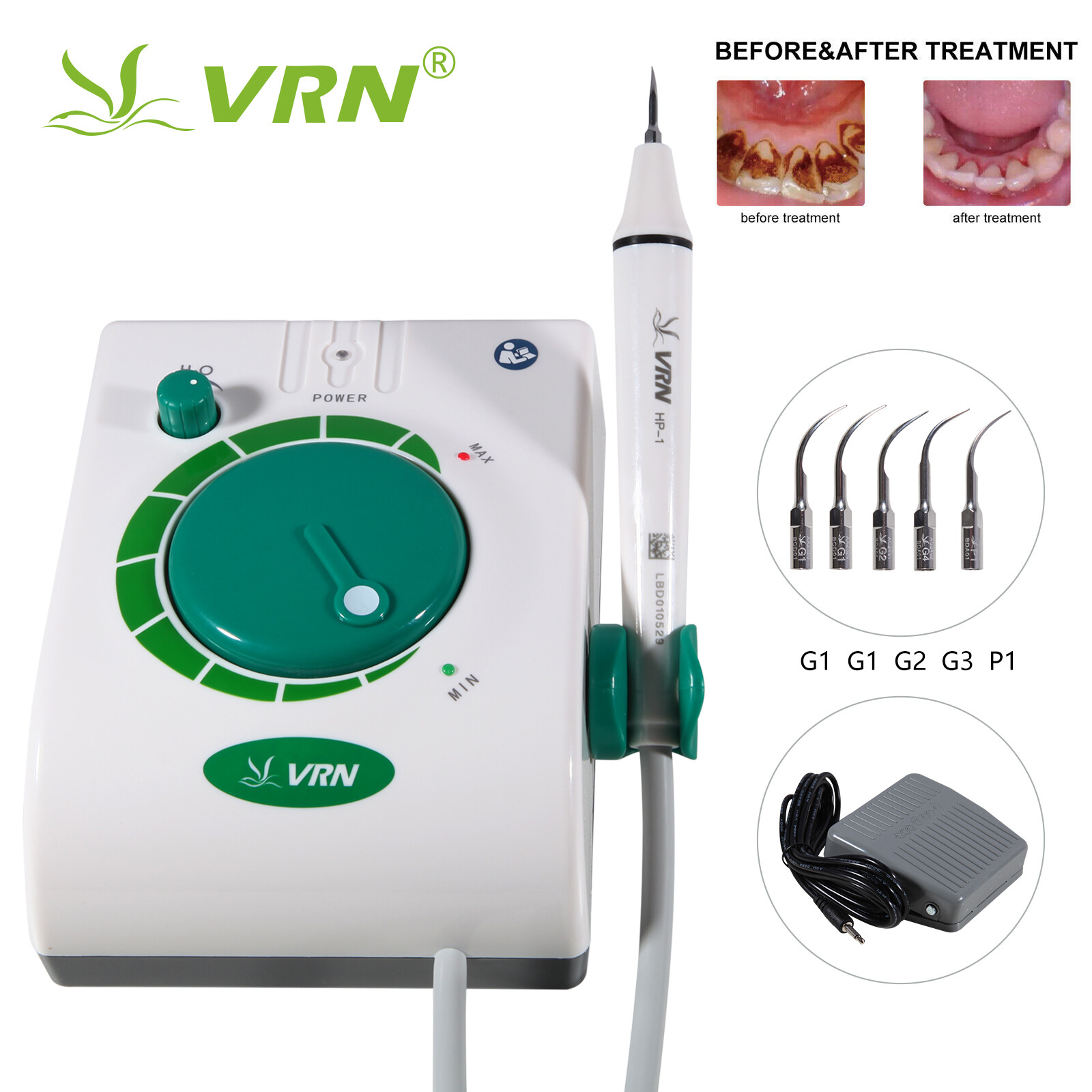 Dental Ultrasonic Scaler Teeth Cleaning Machine Calculus Remover with 5 Tips