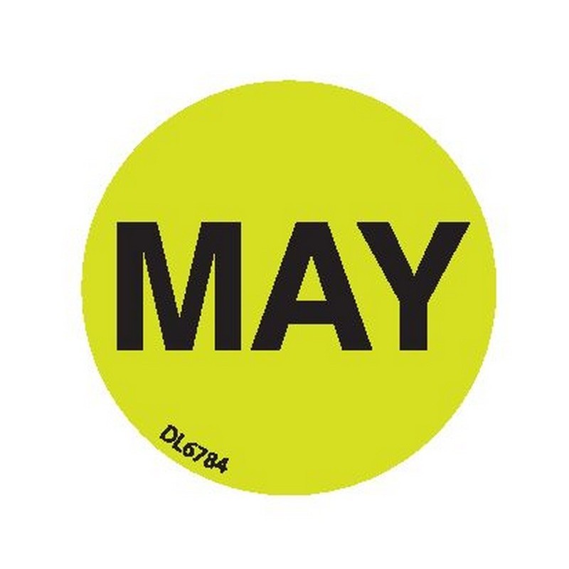 1″ Diameter «May» Months of the year labels (500 per Roll)