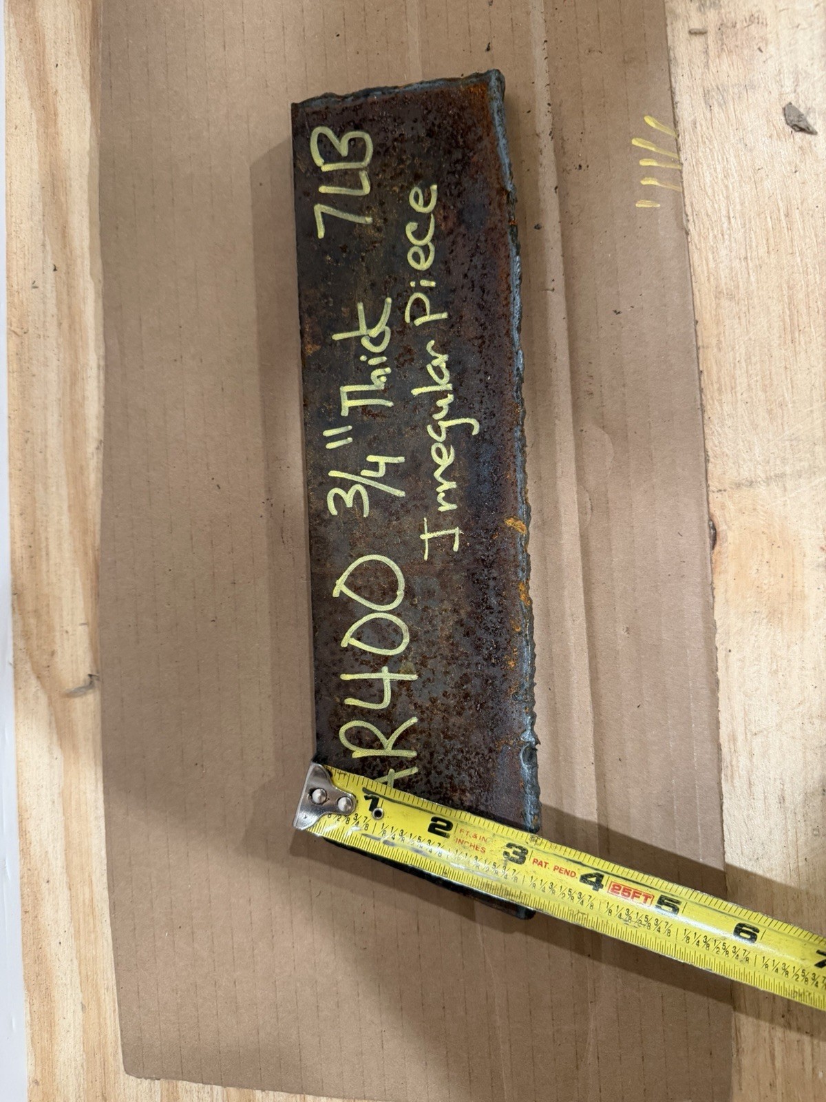 Irregular Piece of Abrasive Resistant Steel Plate – AR400 – 3/4” Thickness