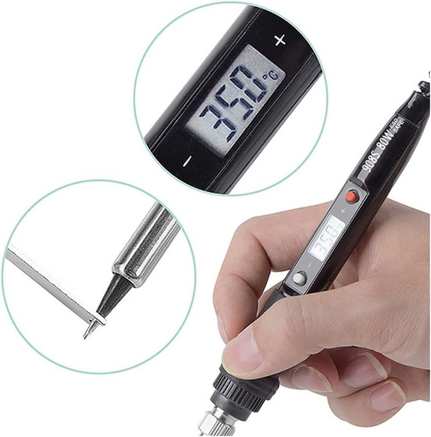NHX RC Soldering Iron Kit 80W 220V LCD Adjustable Temperature