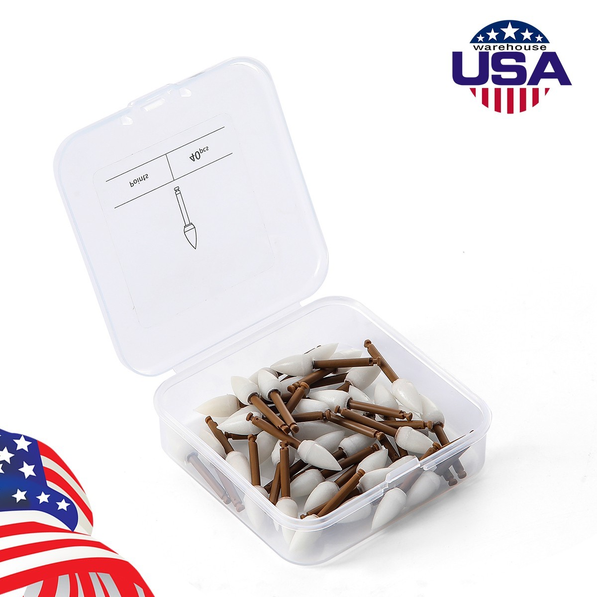 40pcs Dental Finishing Finisher Points Composite RA Polishing Polisher AZDENT
