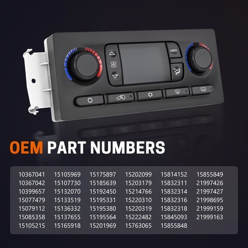 SINTLY AC Heater Climate Control Module For Chevrolet Silverado GMC 599-211XD